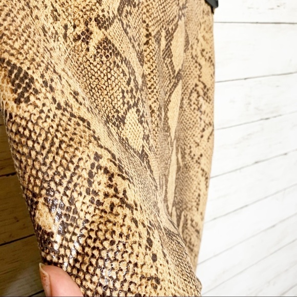 Zara Bloggers Favorite High Rise Zip Ankle Animal Snakeskin Print Leggings - Picture 9 of 15